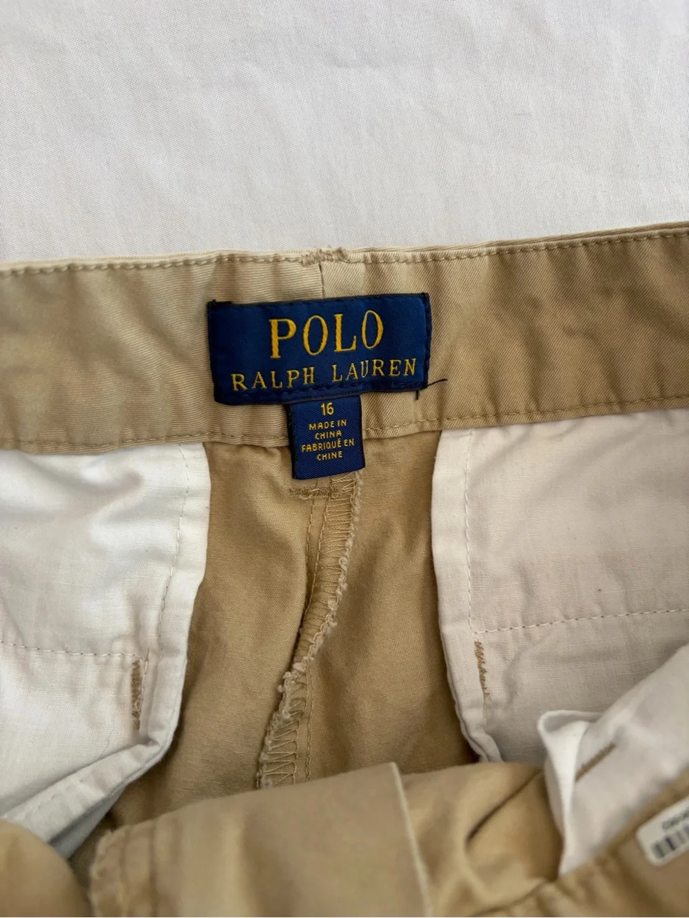 Polo by Ralph Lauren Kids Tan Chino Pants Sizse 16